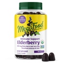 Megafood Elderberry Immune Support Supplement - Vegan Elderberry Gummies täiskasvanutele - valmistatud tsingi ja reaalse toiduga - pektiinipõhine, gluteenivaba, USDA orgaaniline - 54 Gummies, 27 Servings