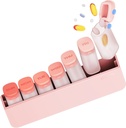Nädala Pill Korraldaja 1 kord päevas - Travel Pill Box 7 päeva, suur ravim Pill Case Container Päevane ravim Vitamiin Supplement Kalaõli, Portable Nädala Pillid Korraldajad hoidja Dispenser, roosa