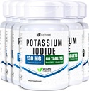 HealthFare Kaaliumjodiidi tabletid | 130 mg | 360 Kiiresti lahustuvad tabletid (6 pakendit) | Ki tabletid | Pikk säilivusaeg | Mitte- GMO