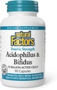 Looduslikud faktorid, Acidophilus & Bifidus topelttugevus, probiootiline ja prebiootiline valem, 90 kapslit
