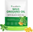 Oil of Oregano Softgels, 120 Count Oregano Oil Supplement kapslid, Oregano õli kapslid, 165mg Carvacrol, 2 in 1 6000mg õli Oregano Black Seed Oil 200mg