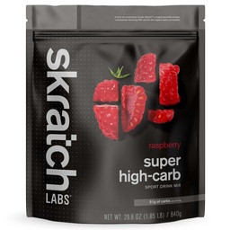 Skratch Labs Super High Carb Hüdratsioonipulber | Süsivesikute pulber koos klastri dekstriini ja elektrolüütidega | Vastupidav energiajook | Vaarika (840 Grams) | Mitte-GMO, Gluteenivaba, Vegan, Kosher