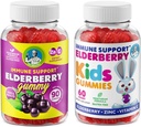 DR. MORITZ Elderberry Gummies for Kids and Family- Immun System Booster and Health Support with Black Sambucus Elderberries Extract - Vitamiin ja tsink Taimne immuunsus Boost Supplement for Children