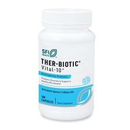 SFI Health Klaire Labs Ther-Biotic Vital 10 - Multistrain Probiotic with Lactobacillus, Bifidobacterium & More - Support Gut Health, A Balanced Microbiome & Immune Function (100 kapslit)