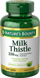 Nature's Bounty Milk Thistle 250 mg kapslid 200 ea (pakk 2)