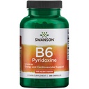 Swanson B6 püridoksiin - vitamiinilisand, mis edendab südame-veresoonkonna tervist ja energia ainevahetust - looduslik valem, mis soodustab üldist heaolu - (250 kapslit, 100 mg iga)
