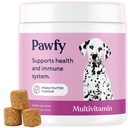 Pawfy Dog Multivitamiinid 15 in 1 | Koer Vitamiinid Nahale & Coat - Toetab üldist heaolu | Täiskasvanud Koera Toidulisandid Aeg-ajalt Sügelemisest | Kutsikas Maitsev C-vitamiini närimised - 30 Count