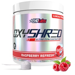 EHP Labs OxyShred Pre Workout Pulber - Preworkout Pulber L Glutamiini & Atsetüül L Karnitiiniga, Energia Boost Drink - Vaarika Refresh, 60 Servingut