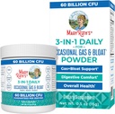 MaryRuth Organics 3-in-1 Gas & Bloat probiootikumid | Probiootikumid normaalse seedetrakti funktsiooni jaoks | Probiootikumid naistele ja meestele | Prebiootikumid ja postbiootikumid | 60 miljardit CFU | Kõlblik stabiilne | 0,5 oz