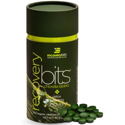 RECOVERYbits - Organic Chlorella tabletid - Taimepõhised vetikad Superfood - Chlorophyll - Cracked Cell Wall - Energy - Immuunsüsteem - Detox - Keto - Vegan - Non-GMO - Small Canister - 360 tabletti