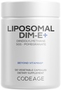 Codeage Liposomal DIM Supplement - 4 kuud tarne DIM vitamiine ja SGS, granaatõuna, brokoli, E-vitamiini isomeerid Tokoferoolid Alpha Beta Gamma delta - Liposomal Formula - Gluteenivaba - 120 kapslit