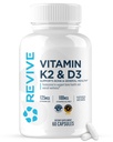 REVIVE MD D3-vitamiin & K2 - toetab luude tervist ja lihaste tugevust - K2 & D3 vitamiinilisa naistele ja meestele Tervis ja ajufunktsioon