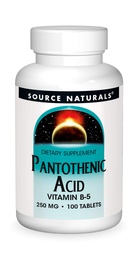 Allikas Looduslik Pantoteenhape 250 mg vitamiin B-5 toidulisand - 100 tabletti