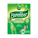 Benefiber On The Go Prebiootilised kiudainelisandi pulber seedetrakti tervise jaoks, igapäevane kiudaine pulber, maitsestamata pulberpulgapakendid - 28 pulka (3,92 Ounces)