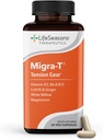 LifeSeasons Migra-T koos Relieve-R PM - Migreeni ennetamine ja leevendamine täiendus - toetab tõsiseid peavalusid - vähendab valguse heli ja lõhna tundlikkust - palavik, valge paju, magneesiumi ingver & CoQ10