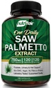 NutriFlair Saw Palmetto ekstrakt 750mg, 120 kapslit - looduslik eesnäärme täiendus ja Berry tervisetoetus - aitab blokeerida DHT, et vältida juuste väljalangemist ja aitab vähendada sagedast urineerimist, naistele ja meestele
