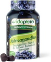 Ashwagandha Gummies, High Potency Ashwagandha juure ekstrakt magneesiumglütsinaadiga, melatoniin, B6, Valerian Root, GABA, Passion Flow for Men and Women. 60 Loe 30 portsjonit myVidaPure