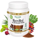 MacroLife Naturals MacroMeal Vegan Chocolate Valk Pulber Superfood Greens Probiootikumid + Fiber, Immune Energy Digestive Daily Essentials for Women & Men Gluteenivaba - 23,8oz (15 Servings) Chocolate