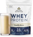 Ancient Nutrition Grass Fed Whey Protein, 23 g valku, hüdrolüüsitud kollageenpeptiidid, orgaaniline regeneratiivne A2/A2 piimavalk (35 Servings, Vanilla Bean)