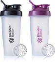 BlenderBottle Classic Shaker Bottle Ideaalne valgu raputamiseks ja enne treeningut, 28-kordne (2 Pack), värvid võivad erineda