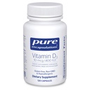 Puhas kapseldamine Vitamiin D3 10 mcg (400 RÜ) | Hüpoallergeenne tugi luu, rinna, südame-veresoonkonna, koloonia ja immuunsüsteemi tervisele | 120 kapslit