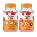 Elujõuline D3-vitamiin + K2-vitamiin Lapsed + D-vitamiini lapsed, Gummies Bundle - suurepärane maitse, vitamiinilisand, Gluteenivaba, GMO-vaba, närimiskumm