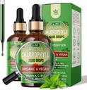Orgaaniline klorofüll Vedel tilgad Liposomal naistele ja meestele, 6-in-1 Greens Superfood Vegan Chlorophyll w / Spirulina, nisu rohi, C-vitamiin B12 A sisemise deodorandi *, energia, seeditav, 2Packs/4 Fl Oz