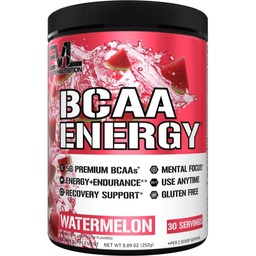 EVL BCAAs Aminohapped Pulber - BCAA Energy Pre Workout Pulber lihaste taastamiseks Lean kasvu ja vastupidavust - Rehydrate post treening taastamise Jook loodusliku kofeiini - Arbuus