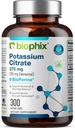 Biophix Kaaliumtsitraat 275 mg koos BioPerine 300 Veggie kapslitega - toetab elektrolüütide tasakaalu, närvi, lihaste funktsiooni ja südame tervist