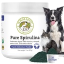 Wholistic Pet Organics Spirulina koertele - 3 Oz - toetab tervislikku immuunsüsteemi ja hooajalist allergiat - taimepõhine antioksüdantide toetus kodus valmistatud toidule - mahepõllumajanduslik koeratoit - värskelt valmistatud USA-s