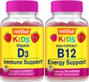 D3-vitamiini lapsed + vitamiin B12 lapsed, kummipael - suurepärane maitse, vitamiinilisand, gluteenivaba, GMO-vaba, närimiskumm