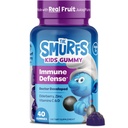 Smurfs Kids Immune Support Gummies | Black Elderberry C-vitamiin ja Tsink Kids Immunity Gummies | Made with Real Fruit | Arst Välja töötatud | Non-GMO & No Artificial Maitsed või värvid | 40 Gummies