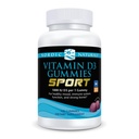Nordic Naturals Vitamiin D3 Gummies Sport, Wild Berry - 120 Gummies - 1000 IU D3-vitamiin - NSF sertifitseeritud - Tervislikud luud, meeleolu ja immuunsüsteemi funktsioon - Non-GMO - 120 Servings