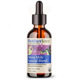 Motherlove More Milk Special Blend (2 Ounce Tinktuur) Taimne laktatsioon Täiendus w / Goat Rue ehitada rindade kudede ja toetada rinnapiima tarne-USDA Certified Organic, Vegan, Kosher, Soy-Free