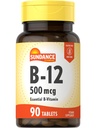 Sundance Vitamiin B-12 | 500mcg | 90 taimset tabletti | Oluline vitamiinilisand | Mitte-GMO ja gluteenivaba valem