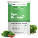 Sprout Living Epic Protein, Taimne Valk & Superfoods Pulber, Roheline Kuningriik | 20 Grams Orgaaniline Valk Pulber, Rohelised, Vegan, Mitte Piimatooted, Mitte-GMO, Gluteenivaba, Madal suhkur (2 Nael, 24 Servings)