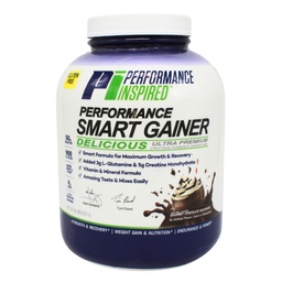 Performance Inspired Nutrition Smart Mass Gainer - 50G valk, 900 kalorit, kreatin, L-Glutamiin ja seedeensüümid - Lihaste taastumine ja kasv - šokolaad Piimakokteil - 6 naela