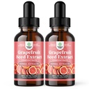 GSE Greipfruit Seed Extract Vedelik - Üks tilk päevas - Super Kontsentreeritud Viinamarjaseemne ekstrakt Vedelik tilgad rikas bioflavonoidid ja polüfenoolid soolestiku tervise ja immuunsüsteemi tugi - 2 Pack Bundle - 120 päeva