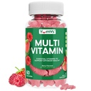 Multivitamiini kummid täiskasvanutele, igapäevane kummivitamiin naistele ja meestele, immuuntoetus multivitamiinilisand, Ault Multi VIT vitamiin vitamiinidega A, C, D, E, B-6, B-12, tsink - 60 kummikummit