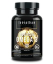 Leviaatani kalaõli oomega 3 kapslit | Premium Norra oomega 3 kalaõli südamele, ajule ja immuunsüsteemile | Superior Absorption Triple Strength Fish Oil Supplements - Free Form EPA & DHA