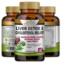 VITAMISAN Maksa puhastamine Detox Supplements piimaohakas-Fennel-Alfalfa-Vitamiin B-Artichoke-Dandelion Root Support Mehed ja naised 120 Caps Detox Cleanse & Boost Immune