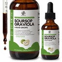 iMATCHME Soursop Graviola Liquid Drop for Cell Support & Regeneration, Immune System and Sot Health Support, Pure Soursop Bitters Vedelik, Suur imendumine, Suhkru/Gluteenivaba, looduslik maitse, 2 Fl Oz
