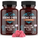 YUM-V'S kaltsium, magneesium, tsink ja D-vitamiini kummid, Cal Mag närimistable Supplement, Taimetoitlane Kosher Halal Natural Vaarika Maitse Gummies täiskasvanutele Naised ja mehed - 90 Count (Pack of 2)