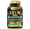 Neem Leaf Supplement - 8in1 valem - Kombineerige kurkum, Tseiloni kaneel, Ingver, Tulsi, Ginkgo Biloba, Amla ja Black Pepper - Immune Health Support - 150 Vegan Kapslit