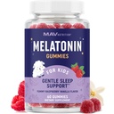 Melatoniin Gummies for Kids | 0,5mg per Gummy | õrn puhketoetus lastele vanuses 2+ | Madala annusega närimiskõlblik puhkeabi lastele | Lemon Balm & kummel | Mitte-GMO, kolmanda osapoole testitud 60ct