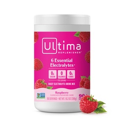 Ultima Replenisher Daily Electrolyte Powder Drink Mix – Sugar Free – Vaarika, 90 Servings – Hüdratsioonipulber 6 võtme elektrolüütide ja mikromineraalidega – Keto Sõbralik, Vegan, Non-GMO
