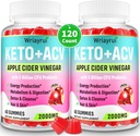 Apple Cider äädikakummies, Advanced Keto ACV Gummies, ACV Gummies for Detox, Cleanse, Metabolism & Digestion, Keto Support, Formuleeritud rohelise tee, B6 & B12, Probiootikumid, 120 loendust
