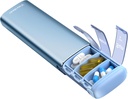 Vaydeer Metal Travel Pill Korraldaja, 7 päeva nädalas pillide kasti, suure mahutavusega päevas Cute Pill Case toidulisandeid, pillid, vitamiine ja ravimeid (Small, Blue)