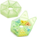 2PCS Nädalane Pill Korraldaja Suur 7-päevane Pill Box Korraldaja Päevane meditsiin Vitamiin Kalaõli Pillid Toidulisandid Artriit Sõbralik