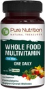 Puhas toitumine Terve toit Multivitamiinid meestele | 60 Tabs | Üks-A-päev | 100% RDA | 24 looduslikku vitamiini ja mineraali | Kõik looduslikud taimepõhised meeste multivitamiinid | 2 kuud pakkumine